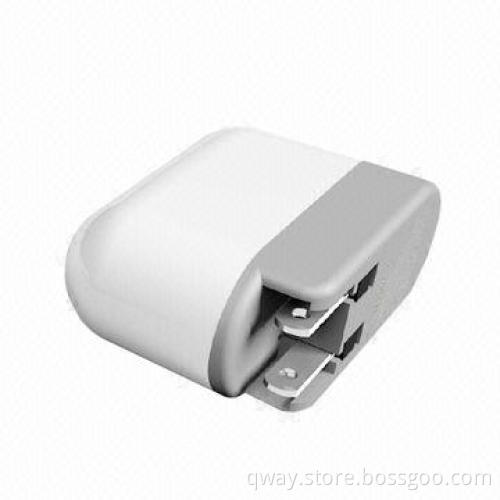 2A dual USB mobile phone adapters, output 5V DC, 2A/1A, with CE, RoHS and FCC certificates